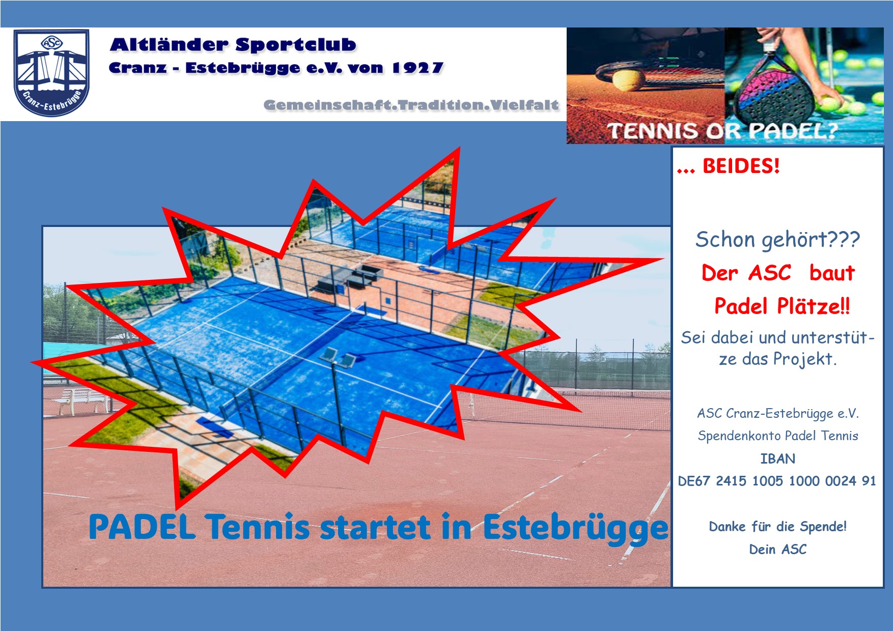 Mehr über den Artikel erfahren Tennis or Padel?
